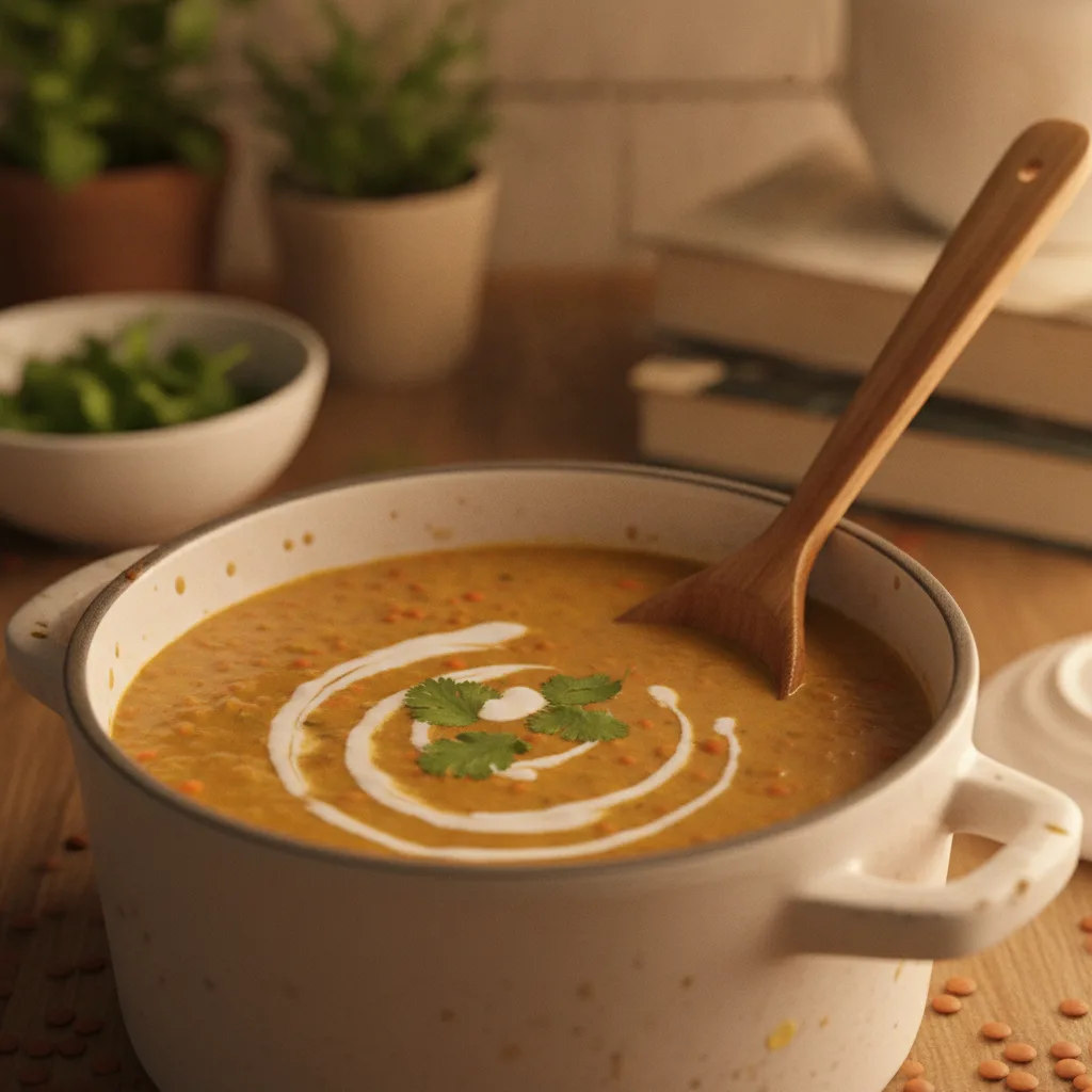 Golden lentil soup